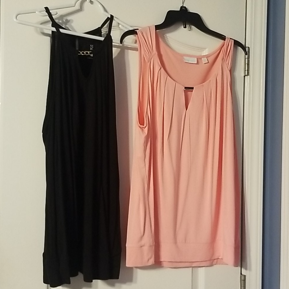 Lot of 2 XL New York & Company sleeveless tops